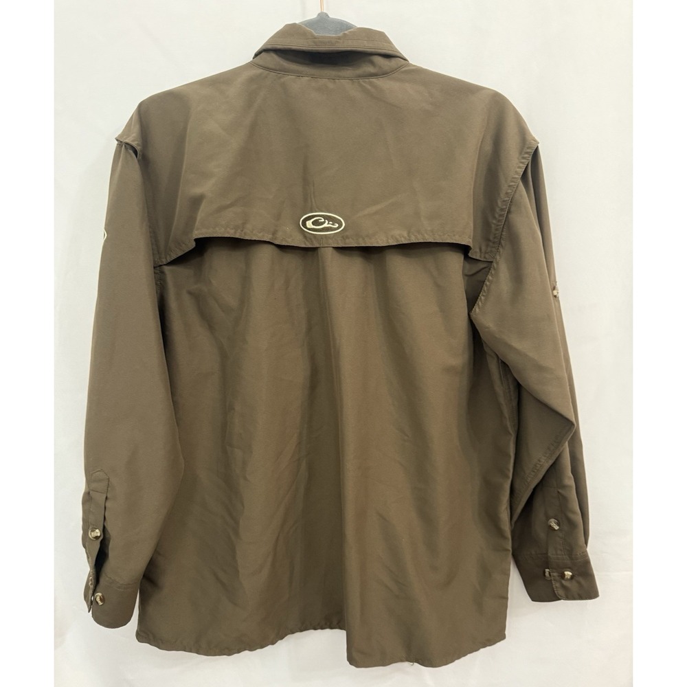Drake Waterfowl System Vented Button Down Shirt Brown Outdoors Hiking Men Size M - Picture 2 of 11